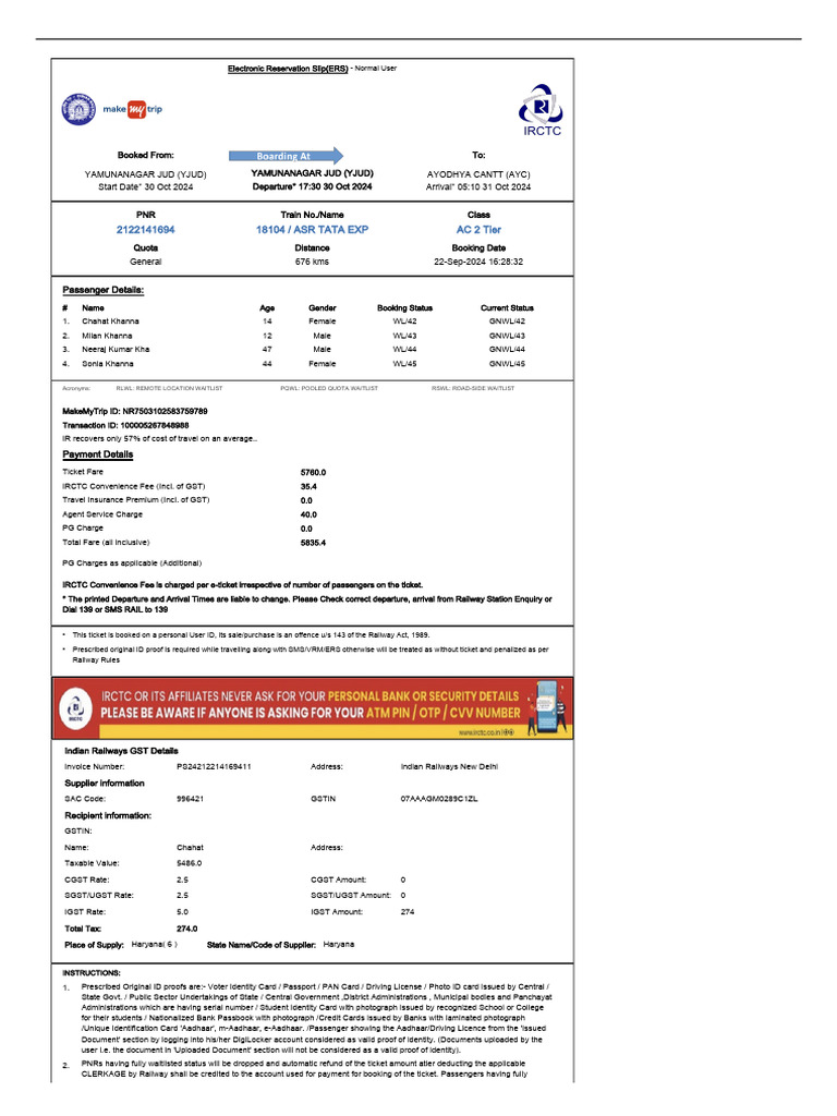 Rail NR7503102583759789 | PDF | Identity Document | Payments