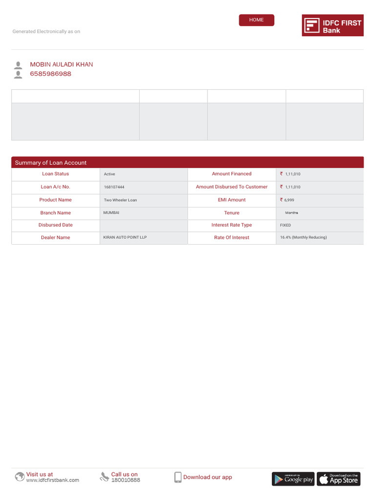 Statement of Account - 213150811 | PDF | Banks | Receipt