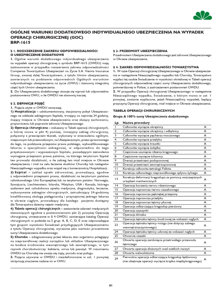 Fragment OWU MiedzyNami Operacje Chirurgiczne | PDF