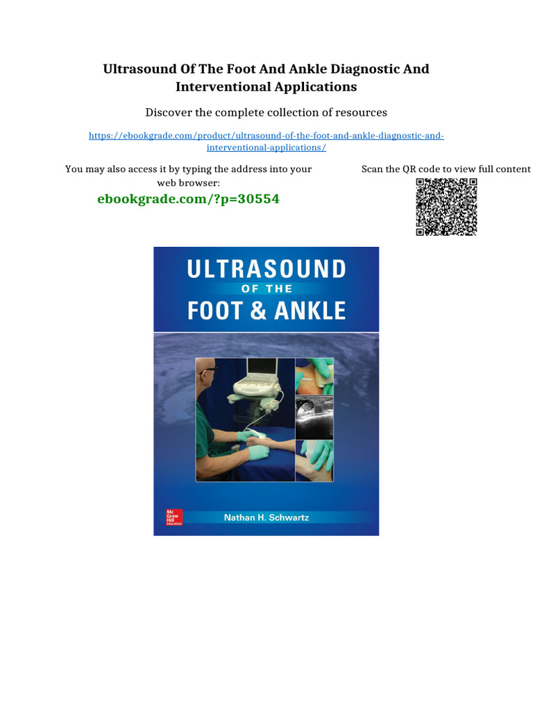 Ultrasound of The Foot and Ankle Diagnostic and Interventional ...