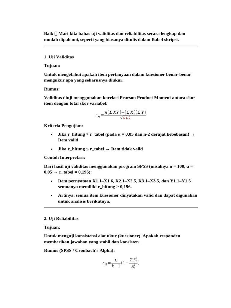 Uji Validitas | PDF