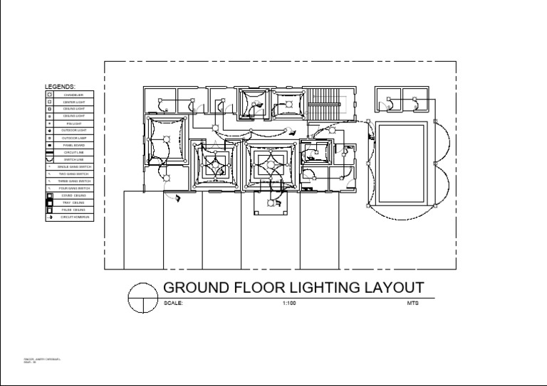 Two Storey Mansion-Ground Floor Lighting Layout | PDF | Architectural ...