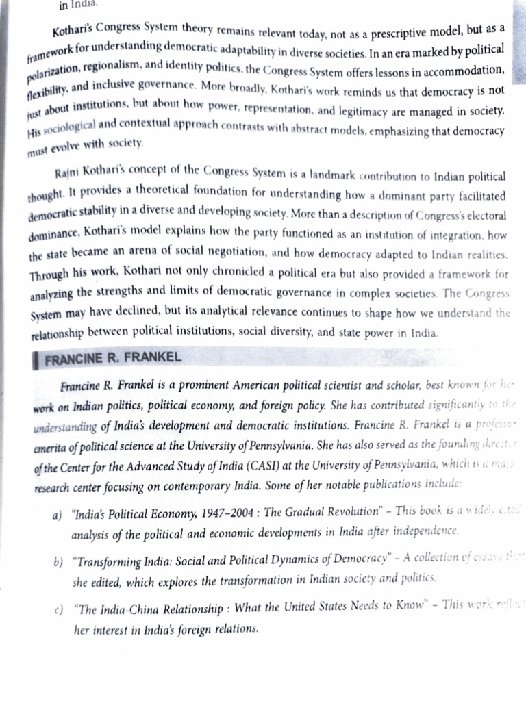 Francine R Frankel | PDF | Democracy | Political Ideologies