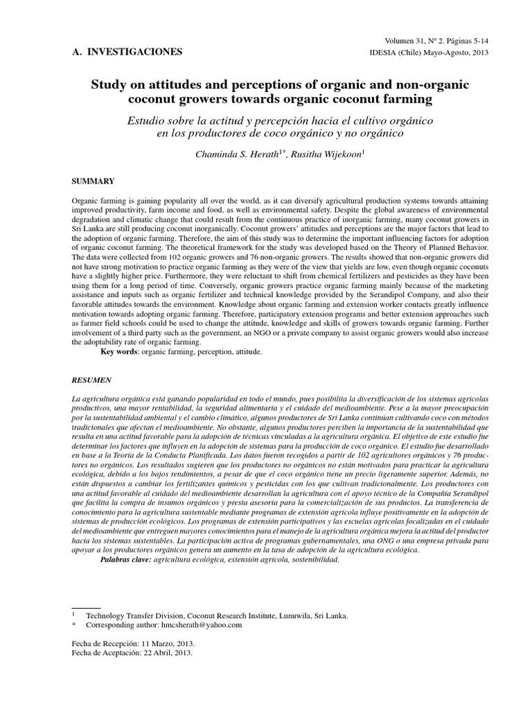 Study On Attitudes and Perceptions of or | PDF | Attitude (Psychology ...