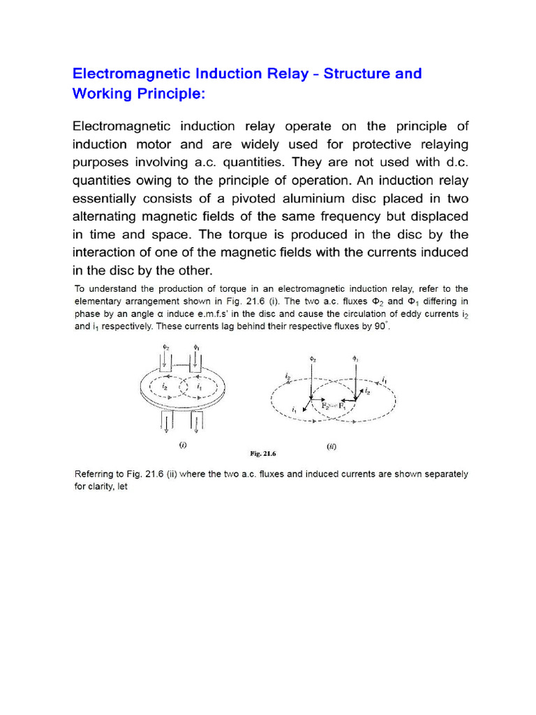 3 - 1-Induction Type Relays | PDF