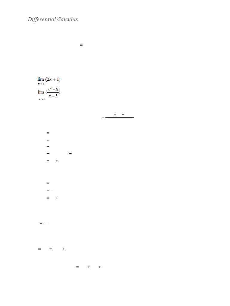 Maths 12-6 Differential Calculus Q | PDF | Gradient | Derivative