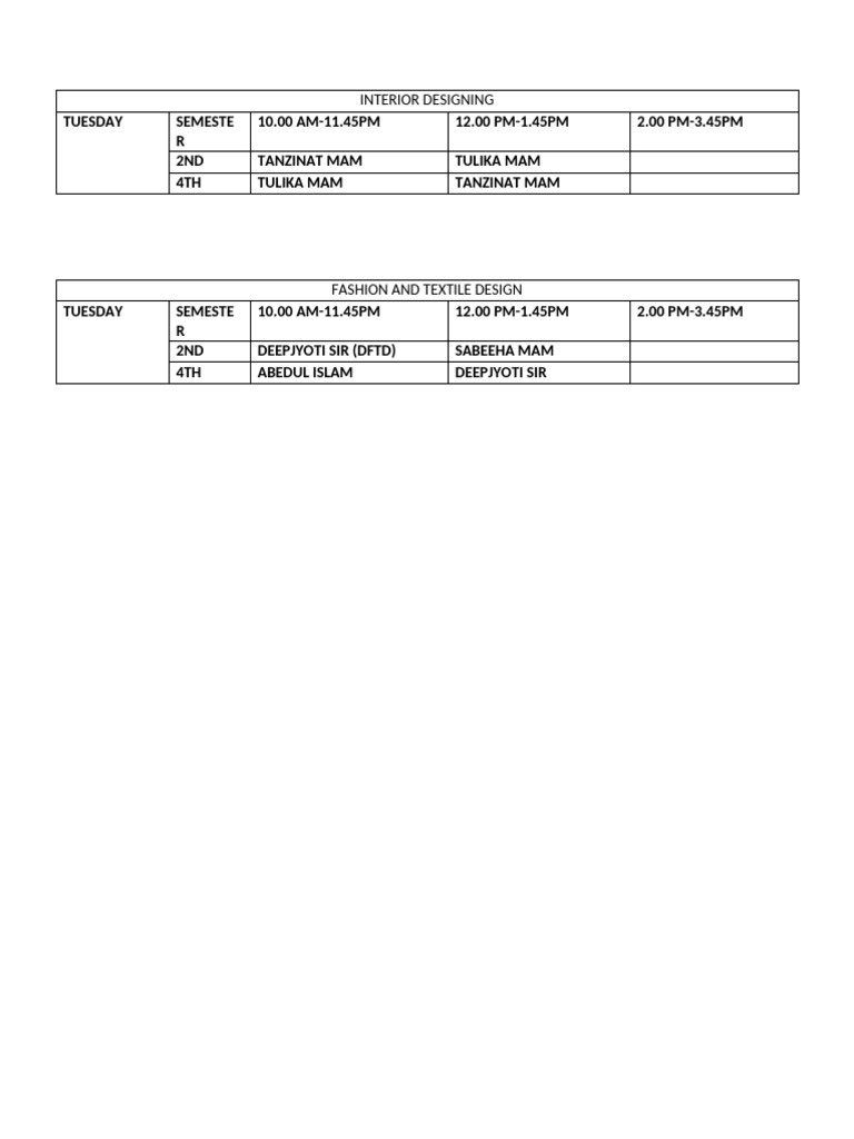 Timetable Tuesday 10.2.12 | PDF
