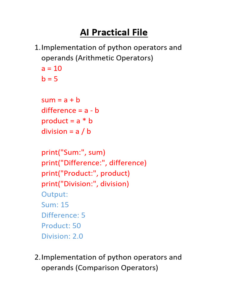 AI Practical File XI - 260211 - 190452 | PDF | Computer Programming ...