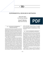 Experimental Research Methods: Steven M. Ross Gary R. Morrison