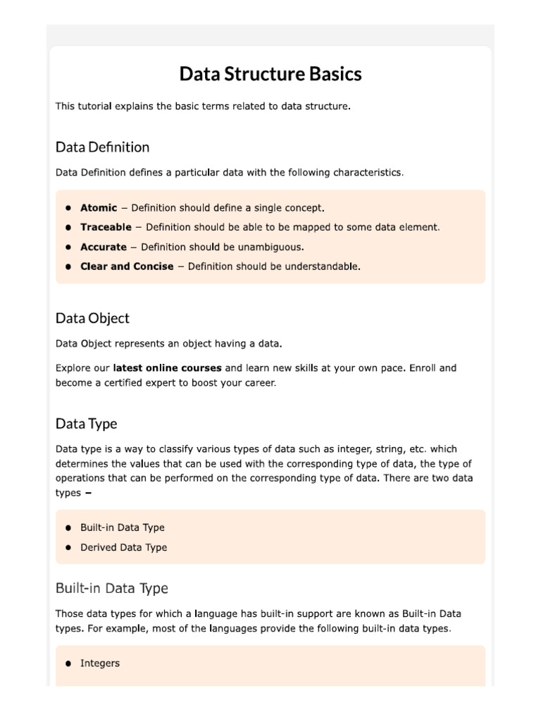 6 Data Structure Basics | PDF
