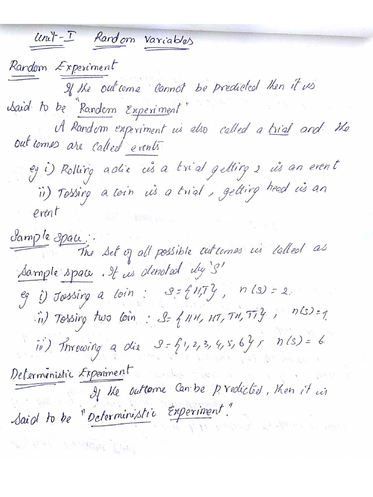 Probability and Definition - Unit 2 | PDF