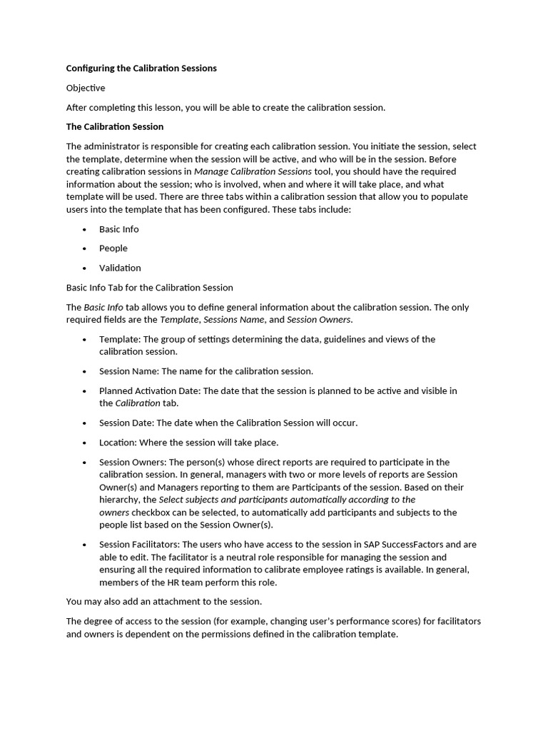 Configuring The Calibration Sessions | PDF | Software | Computing