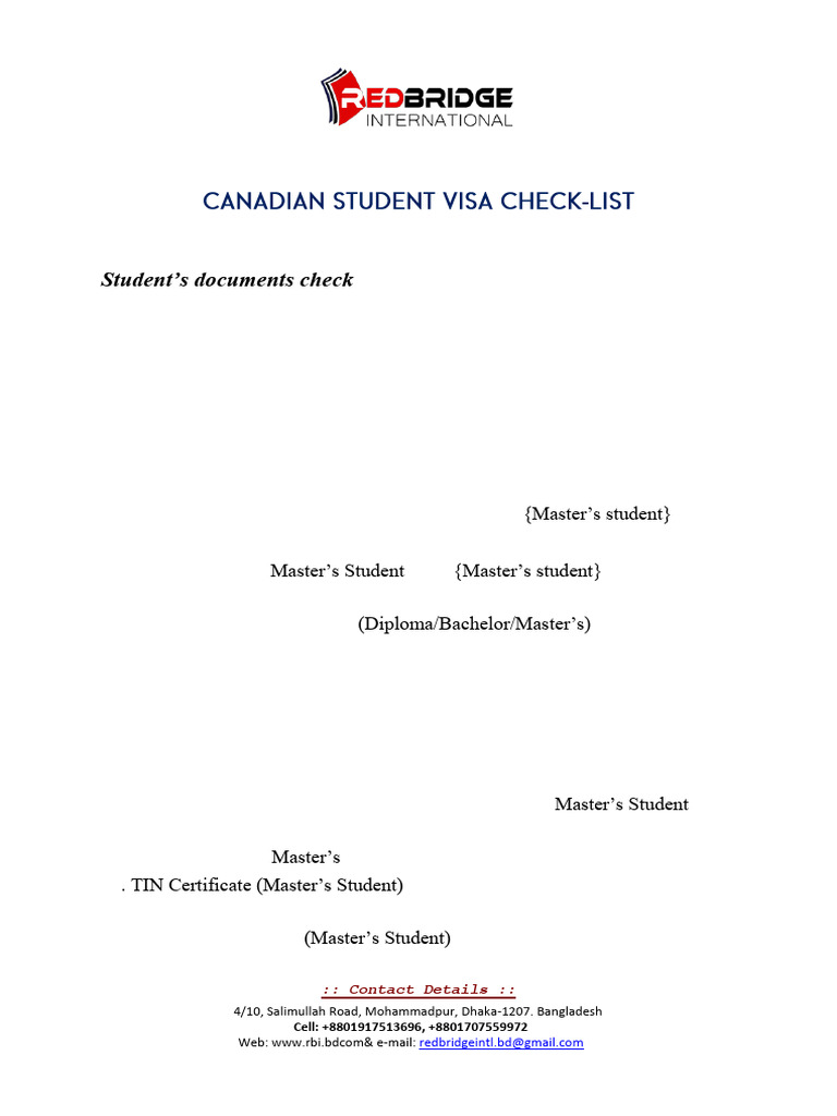 Document Check List For VISA Submission-Merged | PDF | Receipt | Travel ...