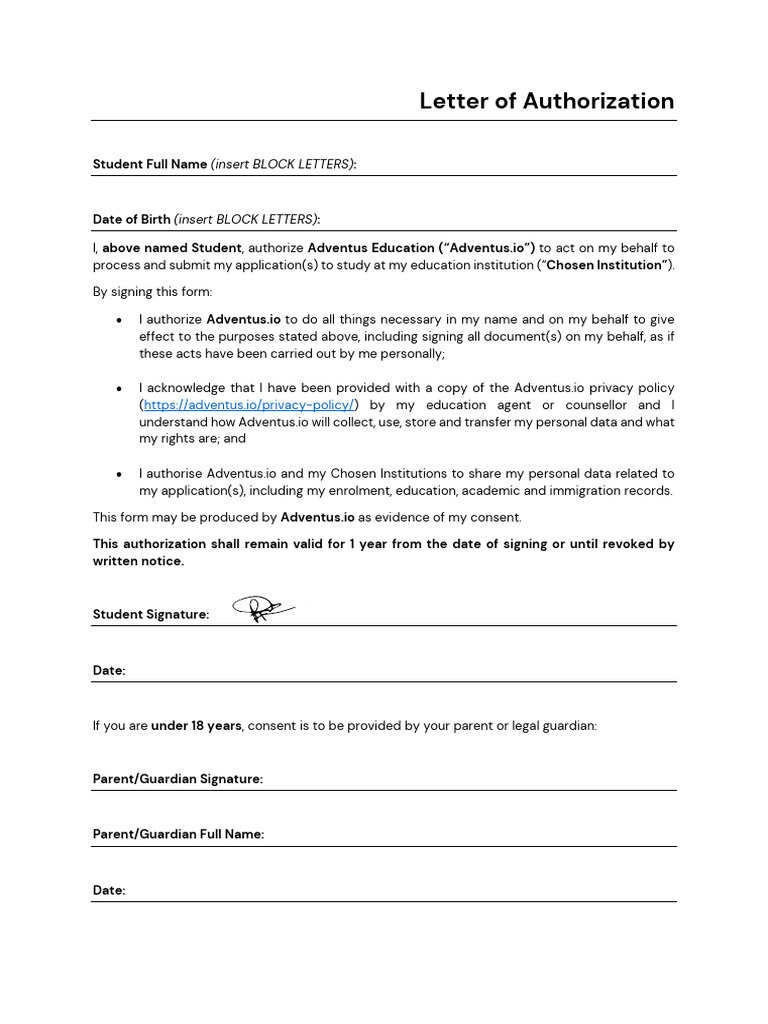 Student Authorisation Form-Merged | PDF | Privacy | Justice
