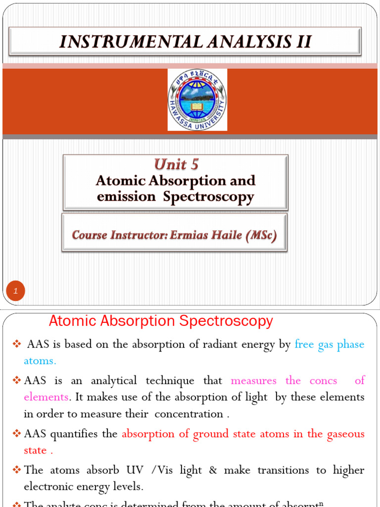 Unit 5 Atomic Absorption | PDF | Atomic Absorption Spectroscopy ...