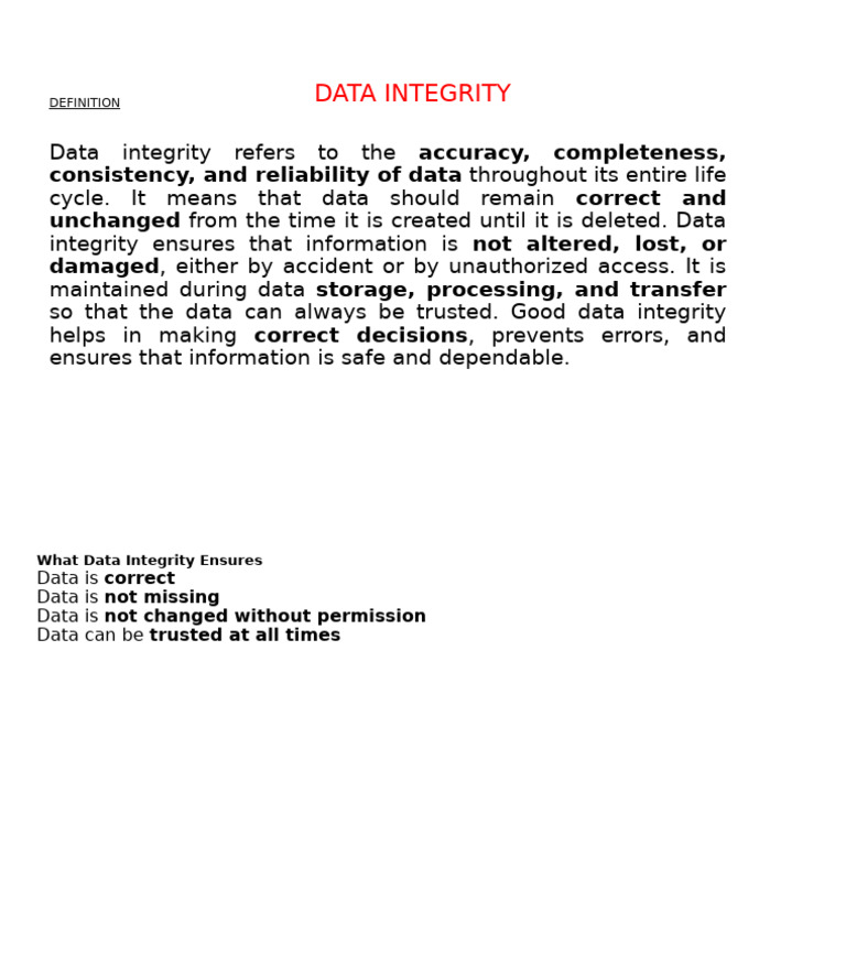 Data Integrity | PDF