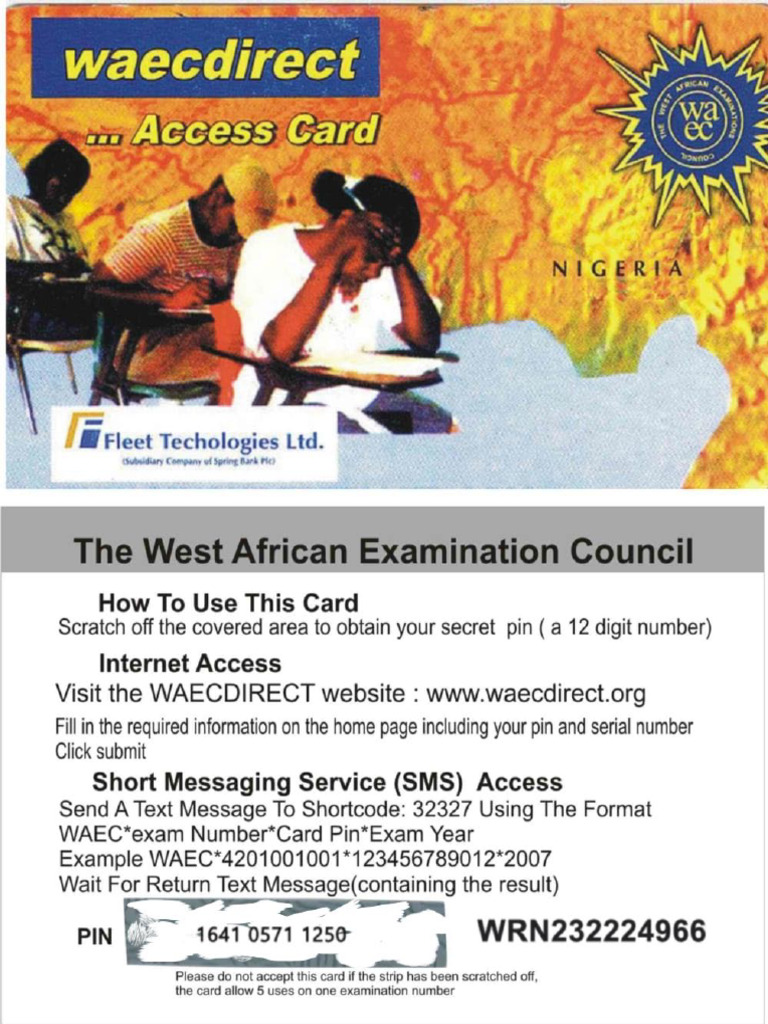 WAEC Scratch Card | PDF