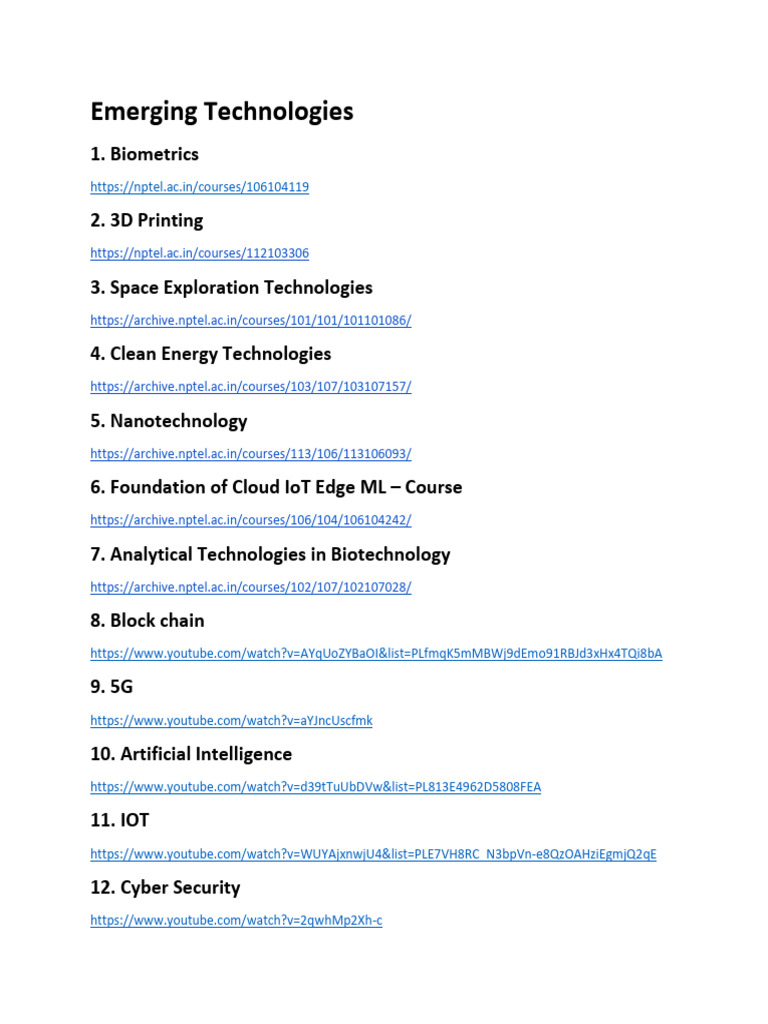 Emerging Technologies | PDF