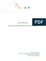 Guía practica de evaluación de procesos participativos