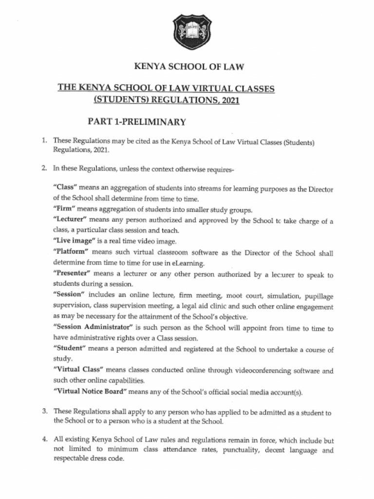 Atp Students Regulations For Virtual Classes 2021 | PDF