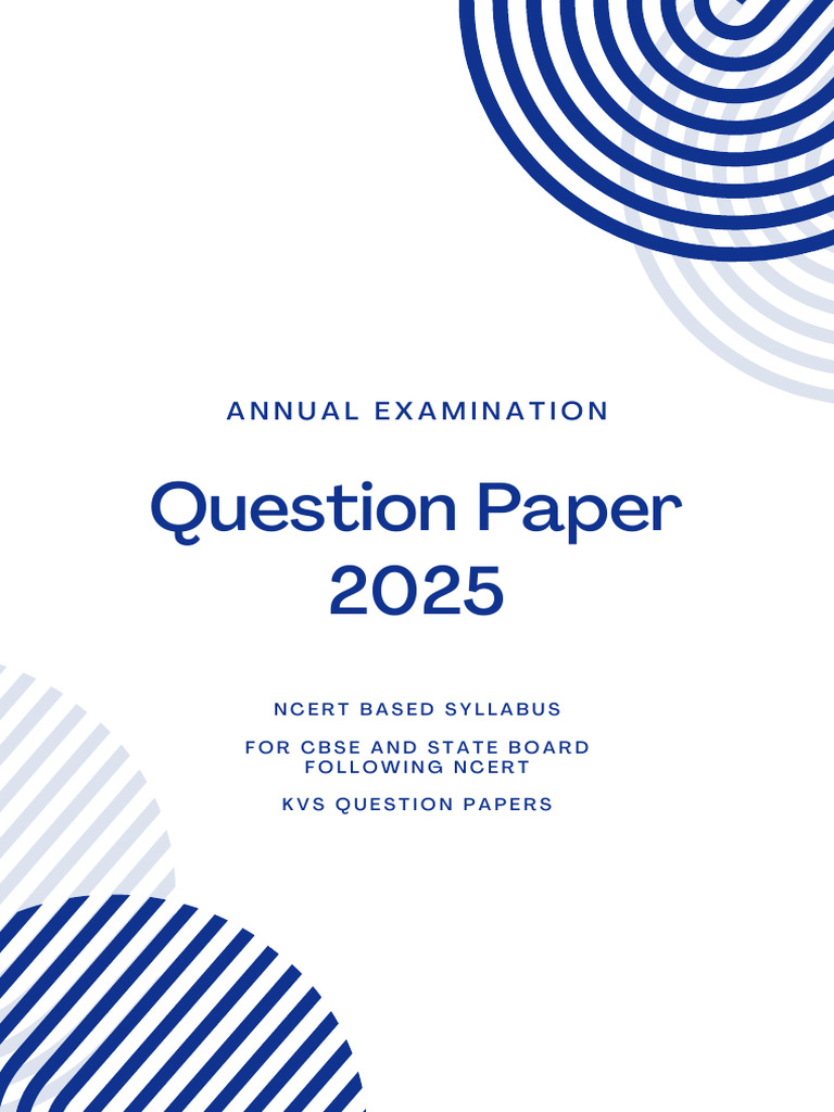 Question Paper 2025: Annual Examination | PDF | Artificial Intelligence ...