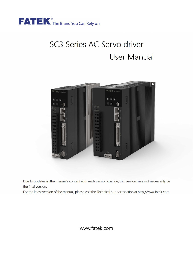 SC3 Servo User Manual en | PDF | Power Supply | Servomechanism
