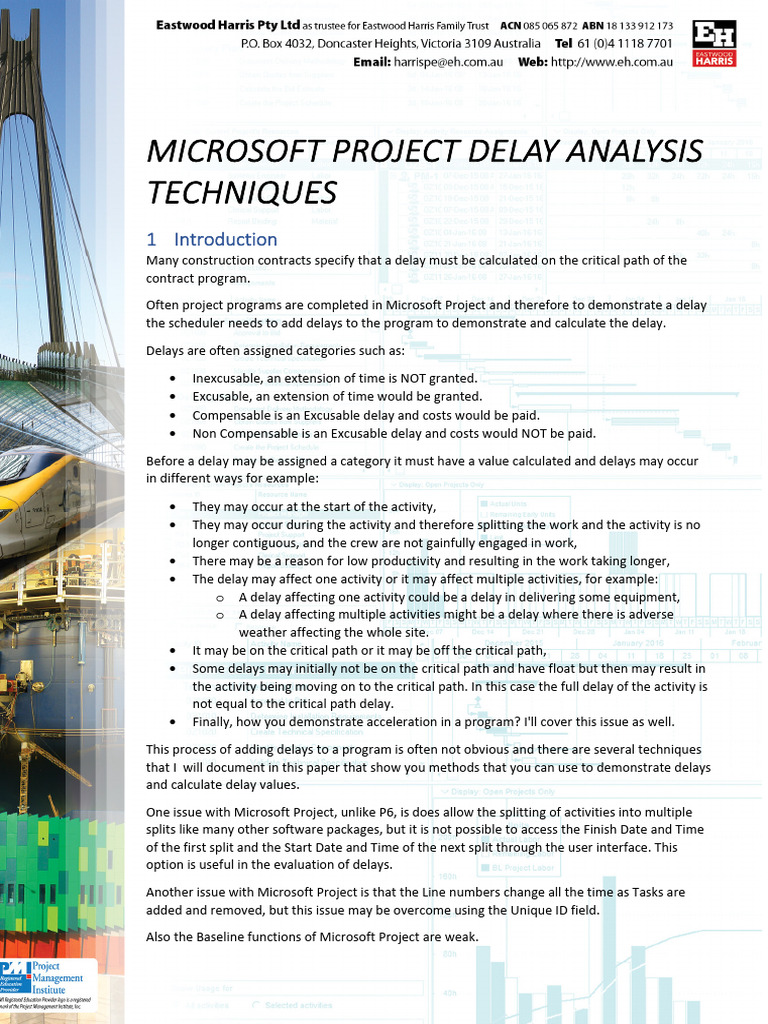 MSP Delay Analysis Techniques | PDF | Software Engineering | Computing