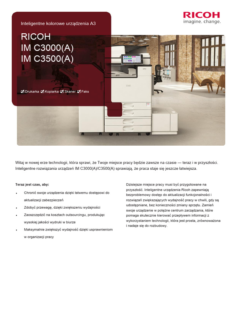 Ricoh IM C3000 | PDF