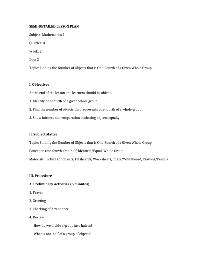 Day3 Semi Detailed Lesson Plan Complete Bold Parts Only | PDF | Lesson ...