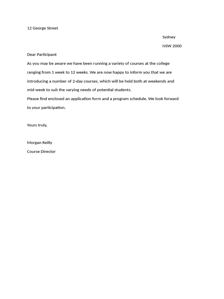 Course Letter | PDF