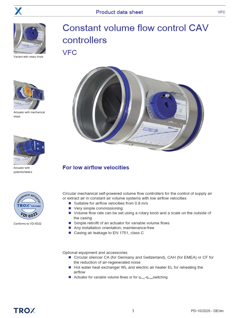 VFC PD 2025 10 06 DE en | PDF | Flow Measurement | Duct (Flow)