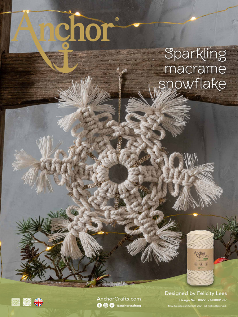 0022397-00001-09 Sparkling Macrame Snowflake en | PDF | Knot | Yarn