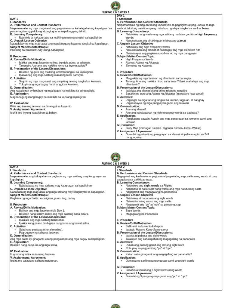 Filipino 2 & 3 | PDF