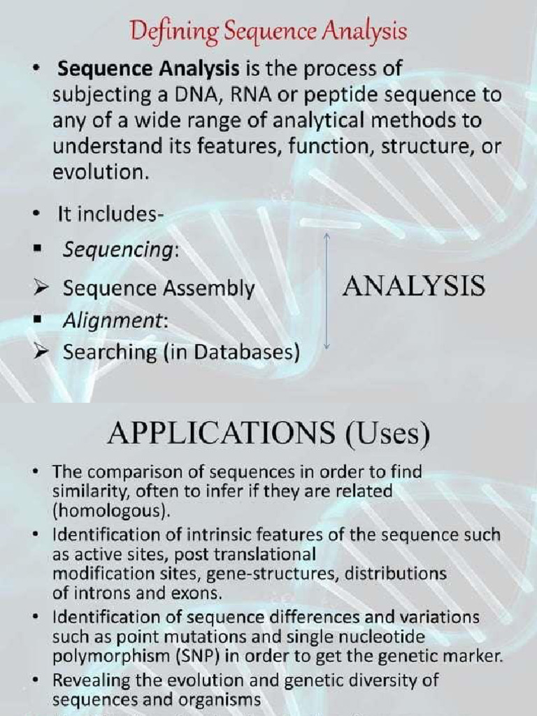 Sequence Analysis | PDF