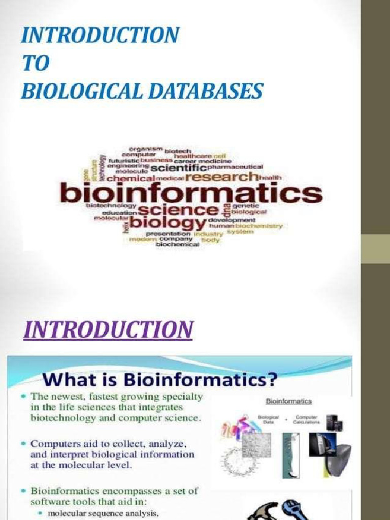 Introduction To Bio Database | PDF