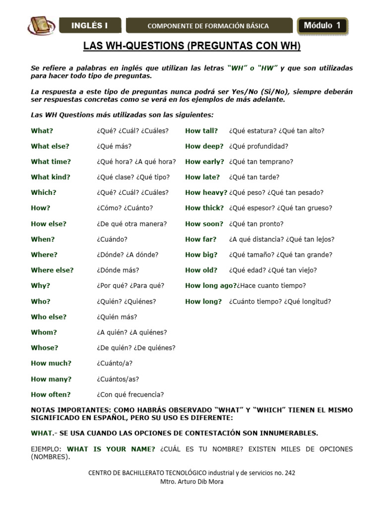 WH Questions | PDF