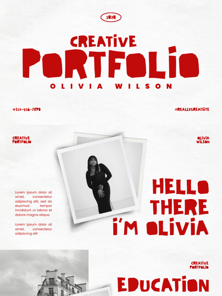 Red Scrapbook Creative Portfolio Presentation | PDF