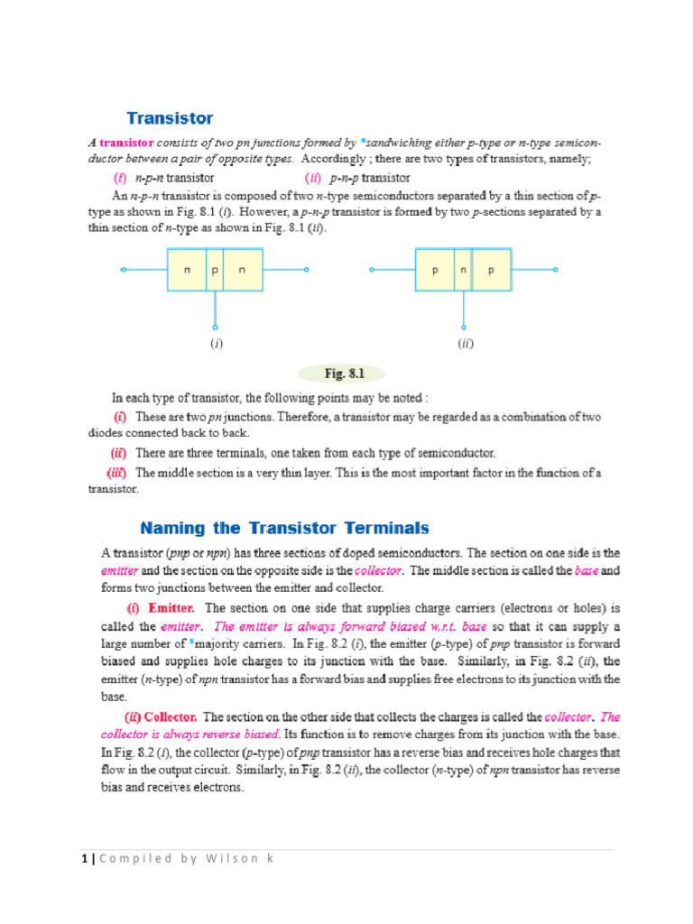 Transistors | PDF