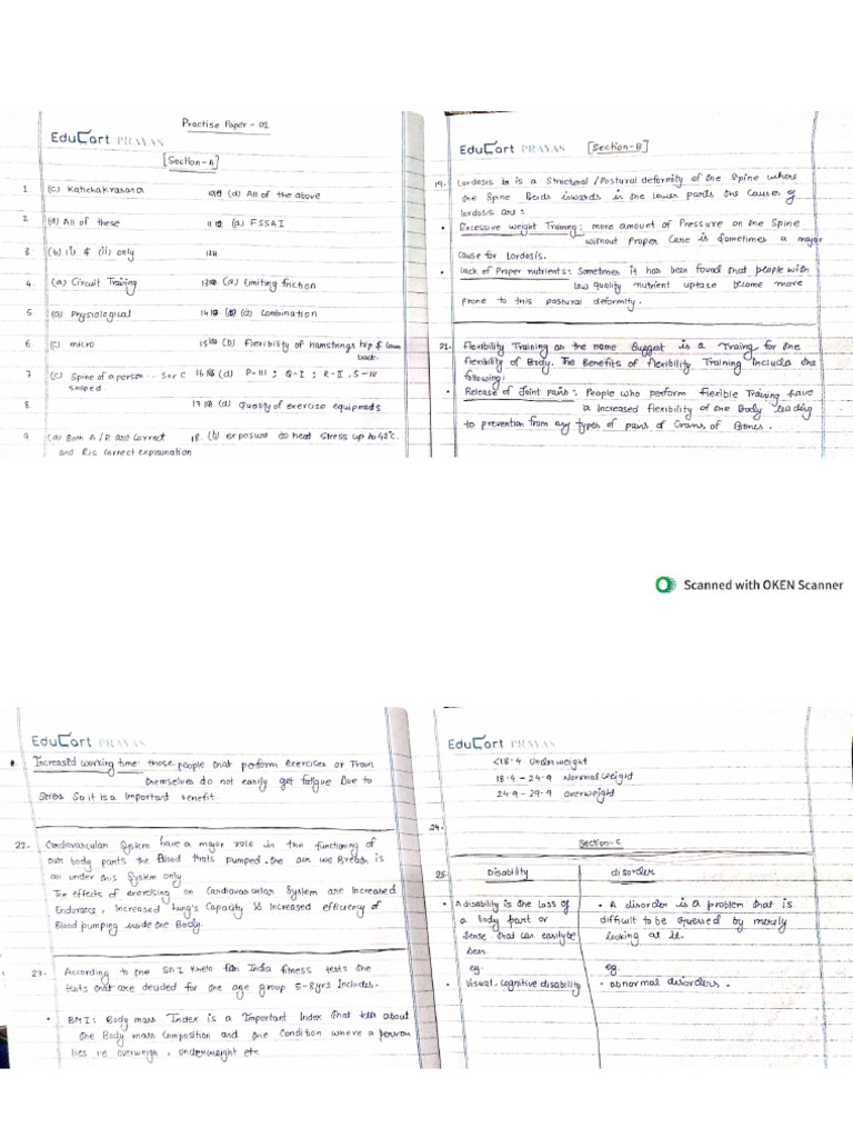 Answer Sheet | PDF