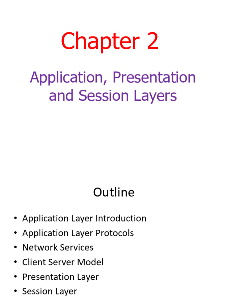 DCCN Chapter 2 - Application Presentation and Session Layers | PDF ...