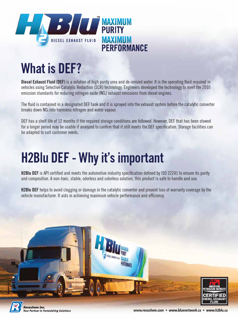 Id 204 H2blu Def Brochure 0220 English Web | PDF | Exhaust Gas | N Ox