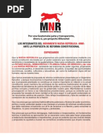 La posición del MNR frente a las Reformas Constitucionales