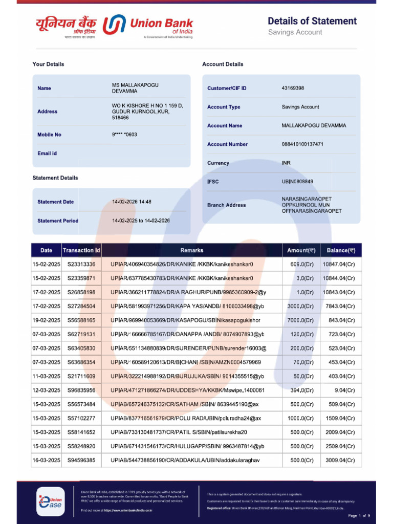 Bank Statement | PDF