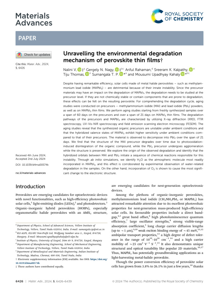 Unravelling The Environmental Degradation | PDF | Molecules | Band Gap