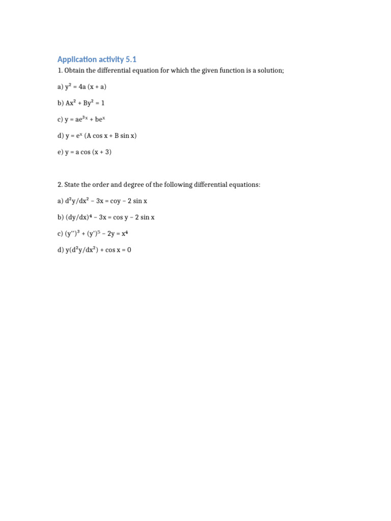 Application Activity 5 1 Fixed | PDF