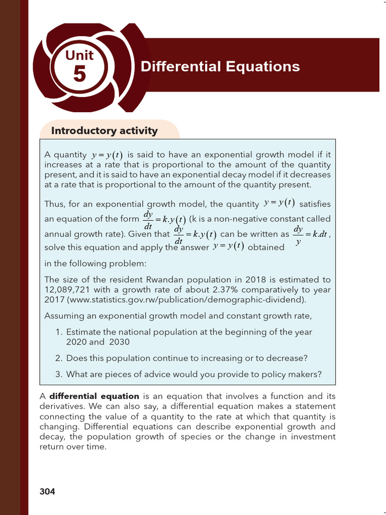 Differential | PDF | Equations | Exponential Function