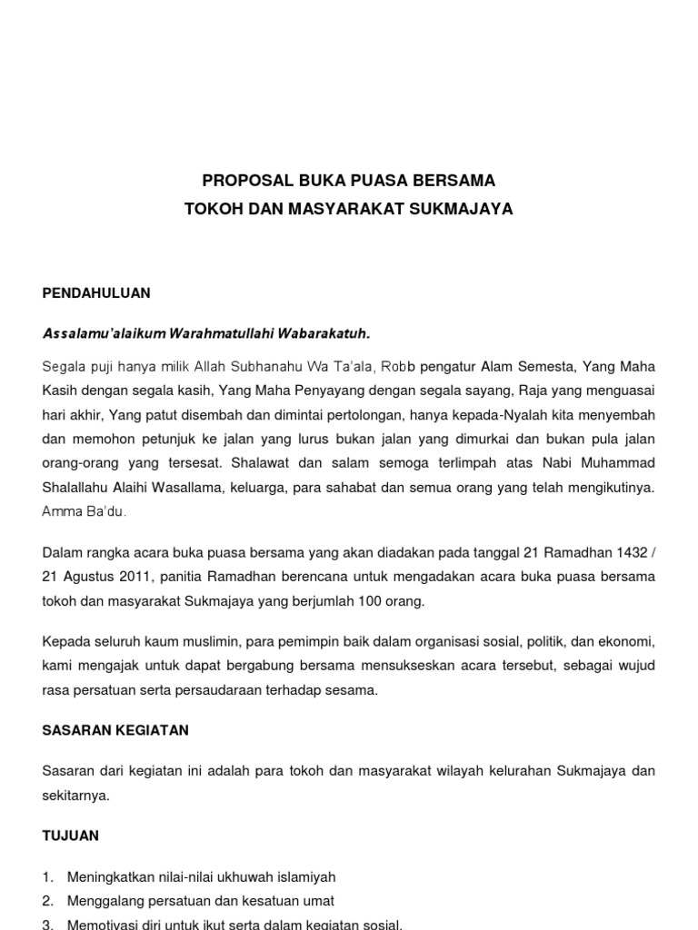 Proposal Buka Puasa Bersama
