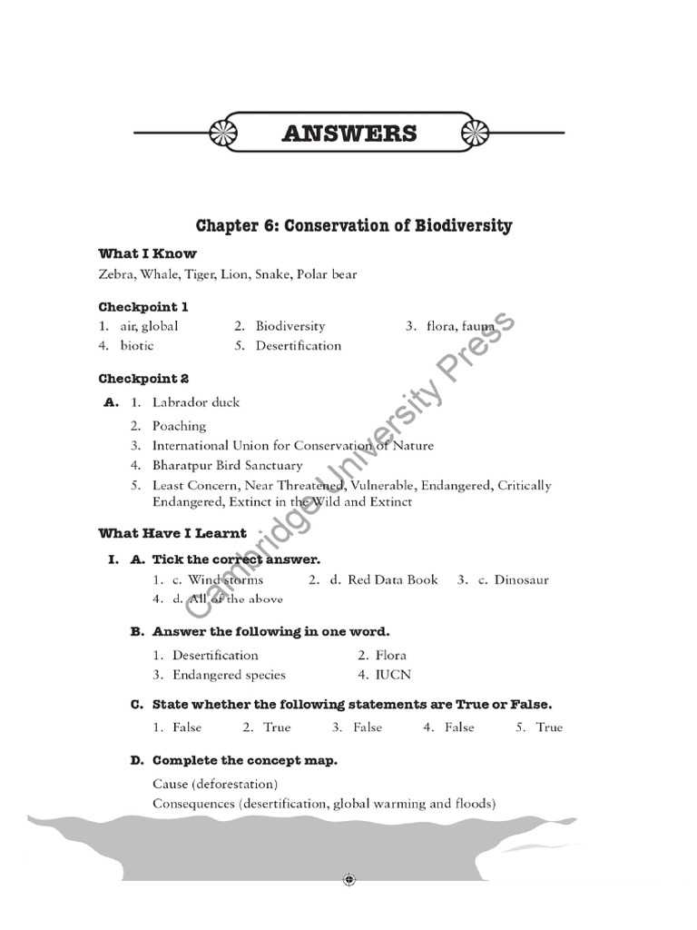 Term 2 - Grade 8 Science CH 6 Conservation of Biodiversity | PDF