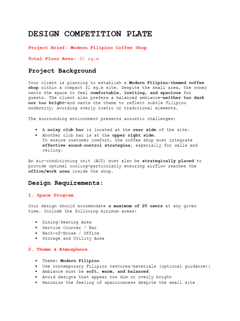 Design Competition Plate | PDF