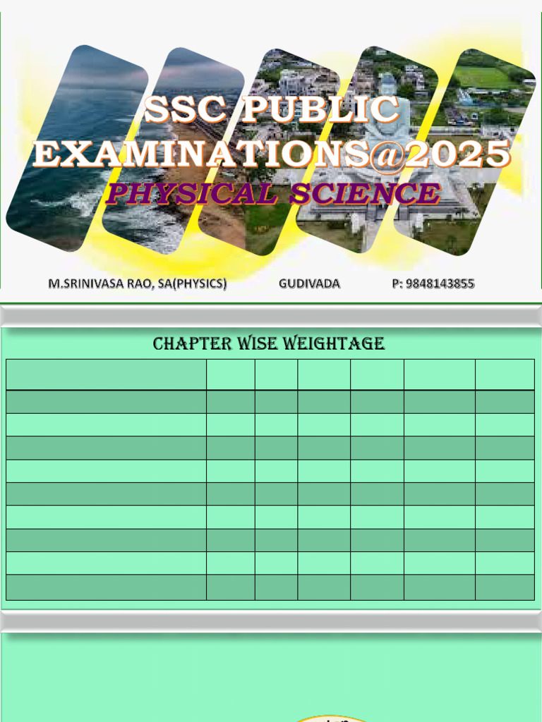 SSC Public Examinations 2025 (Physical Science) - MSR | PDF